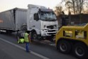 VU LKW A 4 Rich Aachen hinter Rodenkirchener Bruecke P39